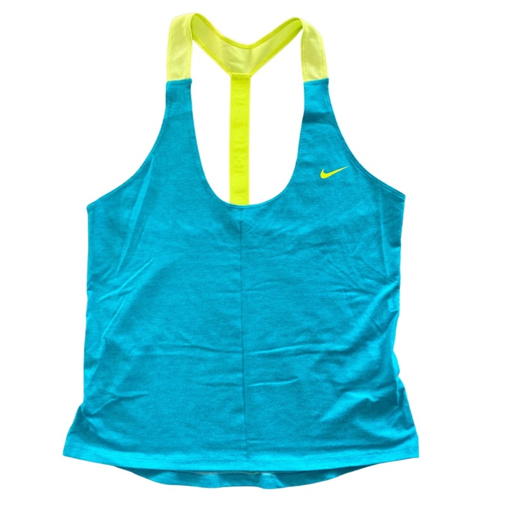 NIKE WOMENS Blue Green Training Racerback Tank Size Extra Small